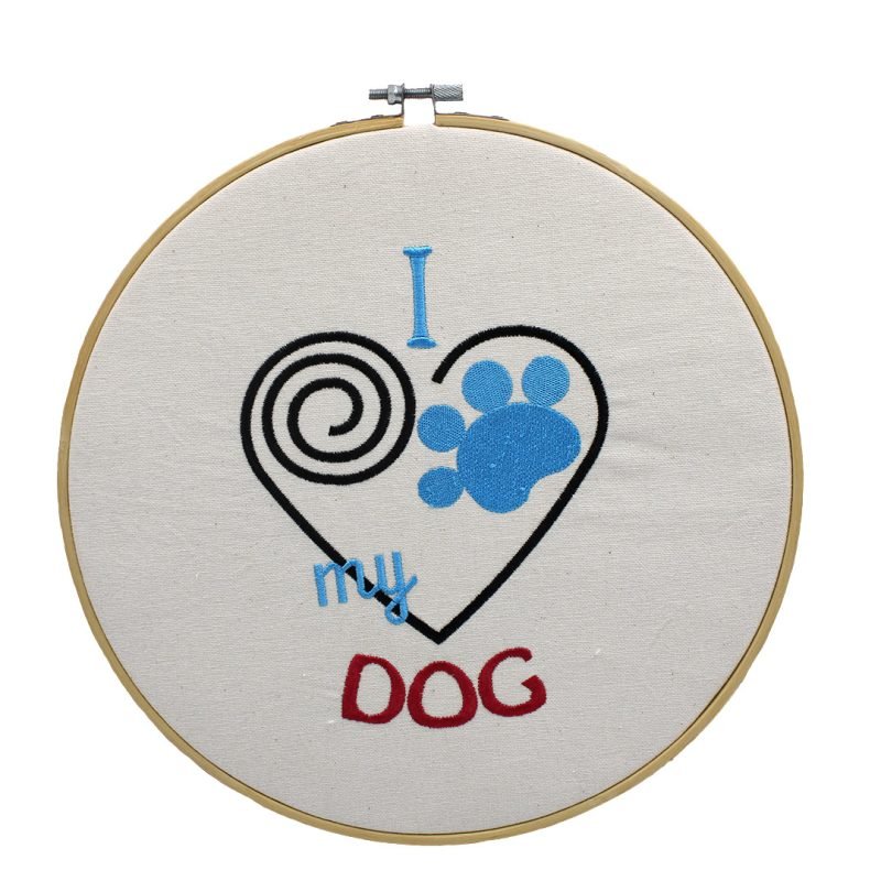 Διακοσμητικό Τοίχου Τελάρο Bamboo "Love My Dog"