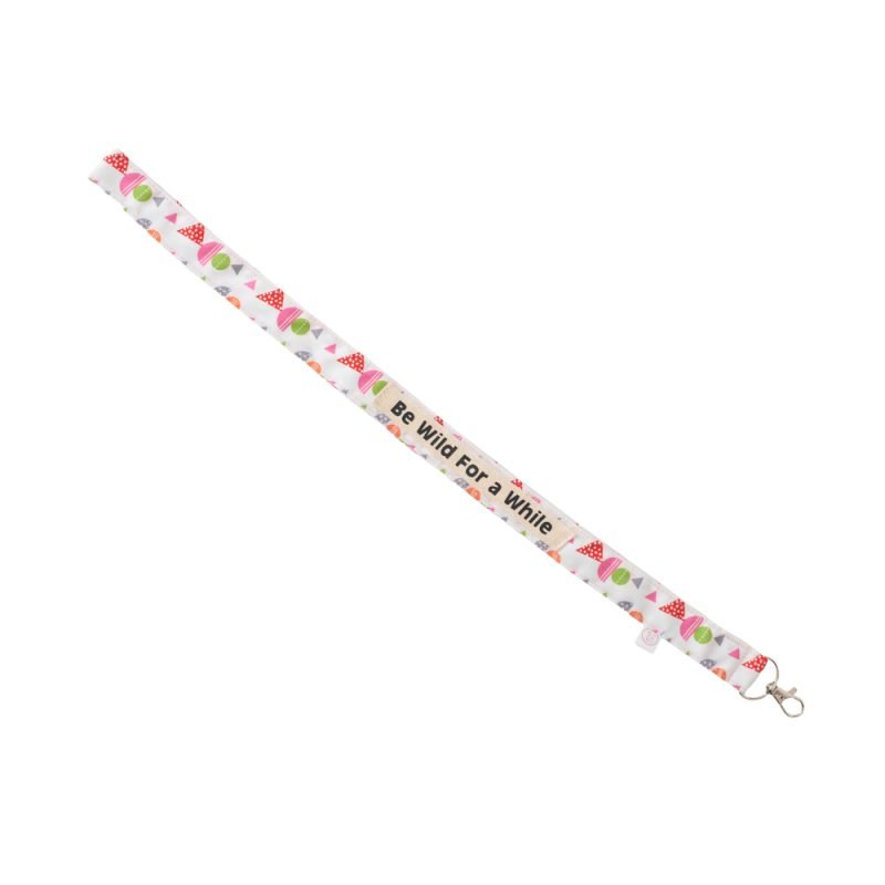 Μπρελόκ Λαιμού Υφασμάτινο "No Rain No Flowers"