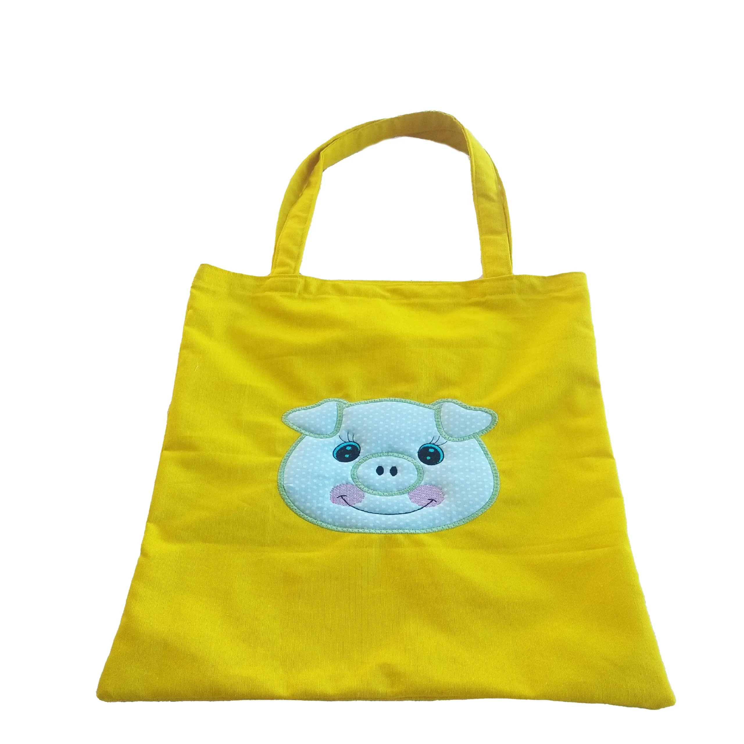 Panini-Tsanta-Tote-Me-Aplike-Prasini-Gourounitsa-sporakilab.gr