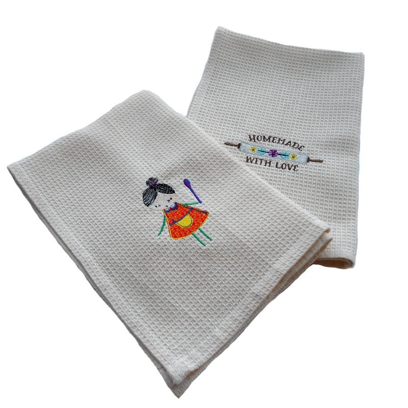 Πετσέτες Κουζίνας Κεντητές Σετ "Homemade"
