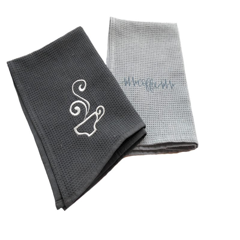 Σετ Πετσέτες Κουζίνας Κεντημένες "Coffee"