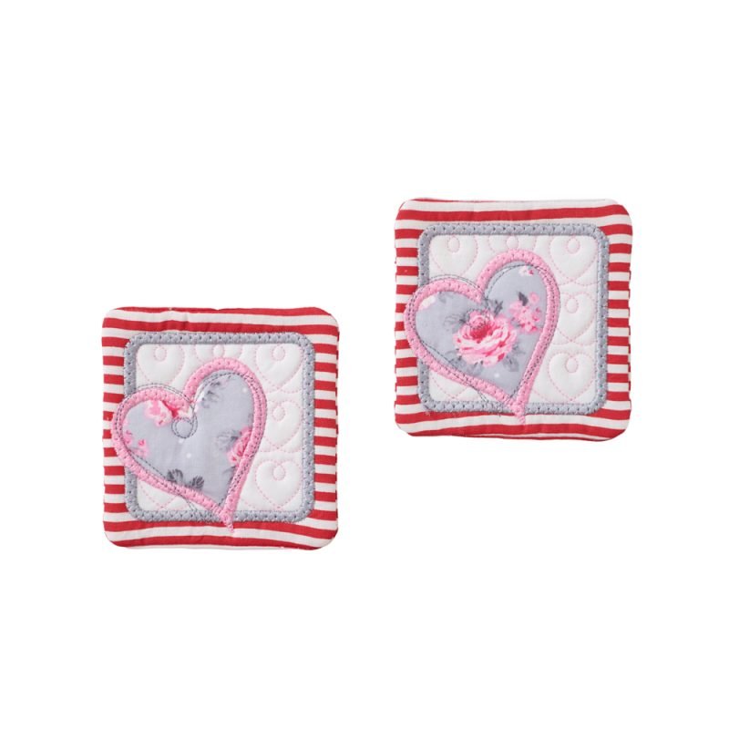 Σετ Σουβέρ Υφασμάτινα Καρδιές