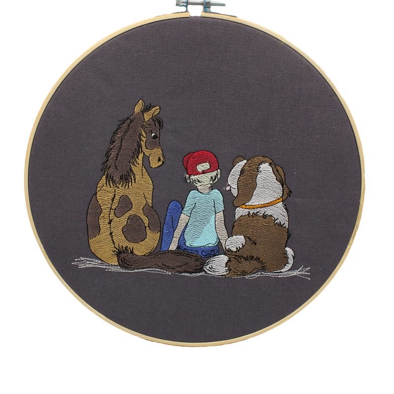 Τελάρο Κεντήματος Bamboo "Best Boy's Friends"