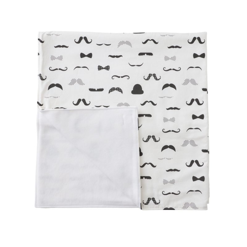 Βρεφική Κουβέρτα Διπλής Όψης Mustache