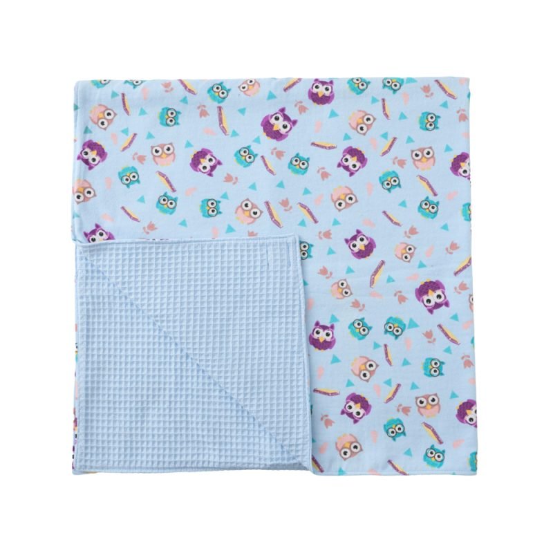 Βρεφική Κουβέρτα Διπλής Όψης Owls