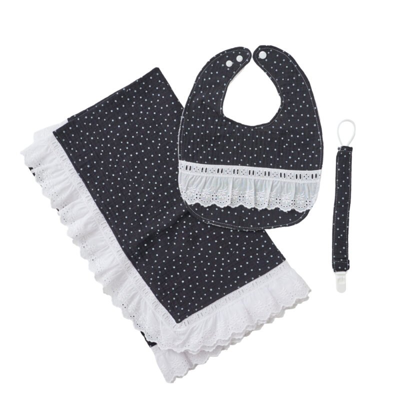 Σετ δώρου για Νεογέννητο White Dots 2 τεμ