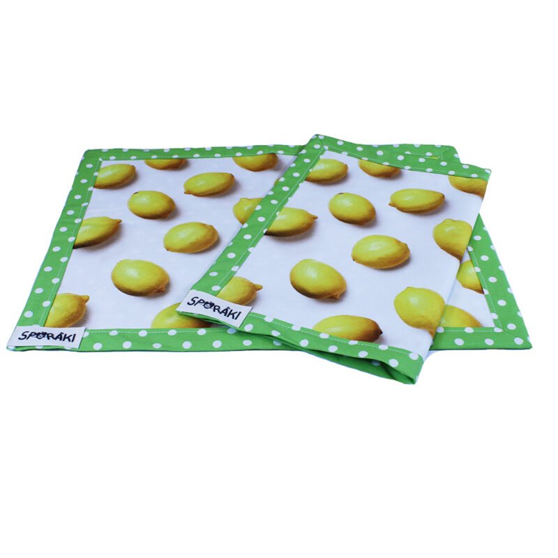 Υφασμάτινα Σουπλά Φαγητού Λεμονάκια