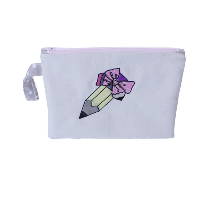 Χειροποίητο Κεντημένο Τσαντάκι Καρπού Με Όνομα-Δώρο για την Δασκάλα