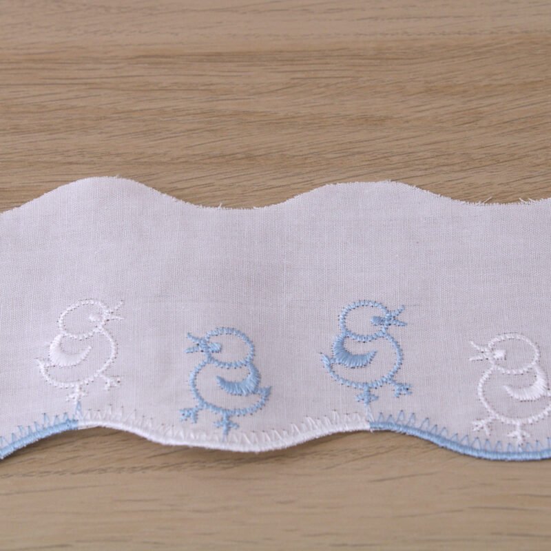 Δαντέλα Βαμβακερή Ασπροκέντημα Παπάκια