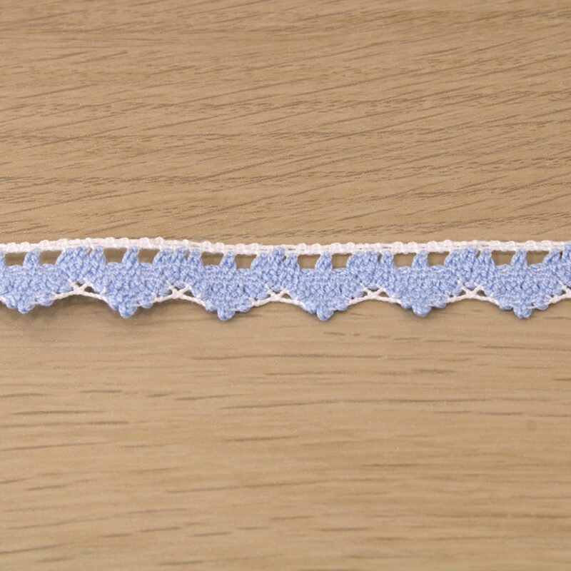 Τρέσα Βαμβακερή Πλεκτή Γαλάζια 1,5 εκ